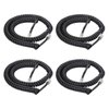 Vthahaby 4 Pack Phone Cord Landline 8Ft Uncoiled/1.4Ft Coiled Landline Telephone Handset Cord Line Cable RJ9 4P4C Telephone Accessory Black (4PACK)