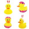 The Dreidel Company Happy Easter Rubber Duck Toy Bunny Rabbit Duckies for Kids Easter Eggs, Bath Birthday Gifts Baby Showers Summer Beach and Pool Activity, 2" (12-Pack)