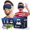 21 Packs Double Earloops Steam Eye Masks for Dry Eyes, Graphene Warm Eye Mask, Heated Eye Mask Reduce Puffiness & Dark Circles, Soothe Tired Eyes for Travel Essentials, Party Favors, Lavender