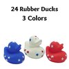 4E's Novelty Patriotic Rubber Ducks (24 Pack) Bulk 2" - 4th of July Party Favors, Patriotic Party Supplies Gifts toys for Kids Adults Fourth of July, Jeep Ducking