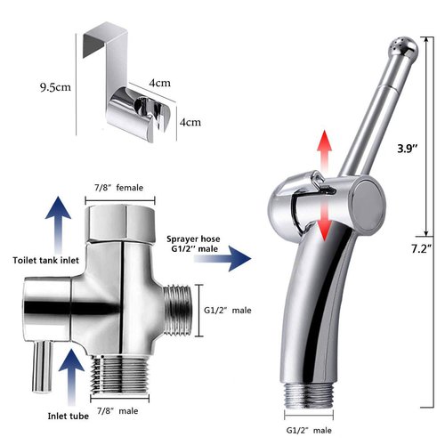 Enema Shower Bathroom Handheld 59inch Shower Hose with Enema Showerhead Cleaning Kit Shower Douche Attachment for Men