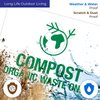Compost Organic Waste Only with Graphic Sign, 10x7 Inches, Rust Free .040 Aluminum, Fade Resistant, Made in USA