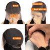 Aorbige Invisible Melt Skin HD Swiss Lace Front 13x6 Virgin Human Hair Wigs, Natural Black Color Body Wave Style 180% Density Hair Pre Plucked Hailine with Baby Hair for Black Women 26inch