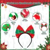 6 PCS Light Up Christmas Headband, LED Lights Christmas Headwear, Reindeer Antler Santa Hat Christmas Tree Leprechaun Hat Bow Hair Hoop for Xmas Holiday Party Favors Adults Kids Christmas