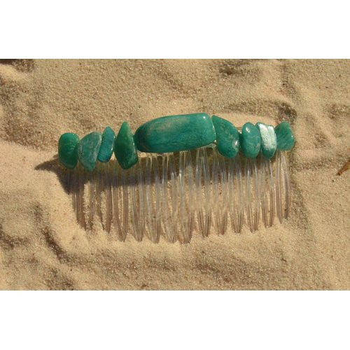 Amazonite Stone Hair Comb