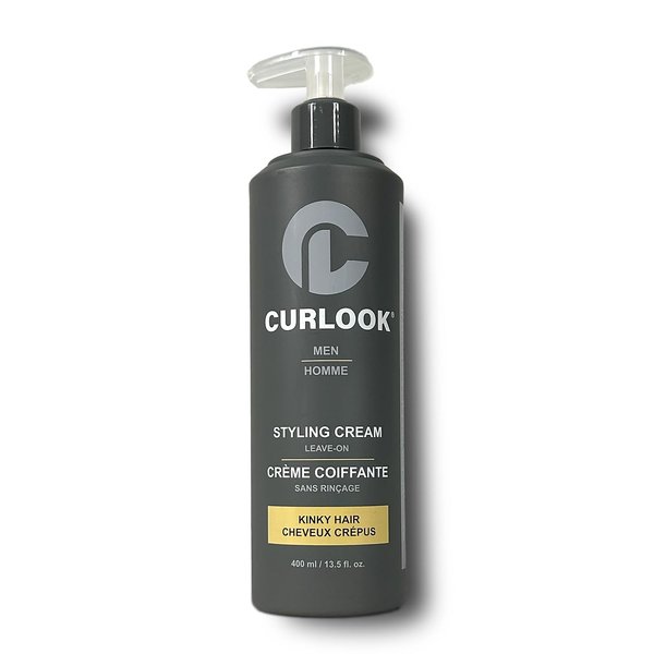 CURLOOK Kinky-Coily Styling Cream for Men | Silicone-free | Transforms and revives Kinky hair into soft, luscious and bouncy spirals | 400ml