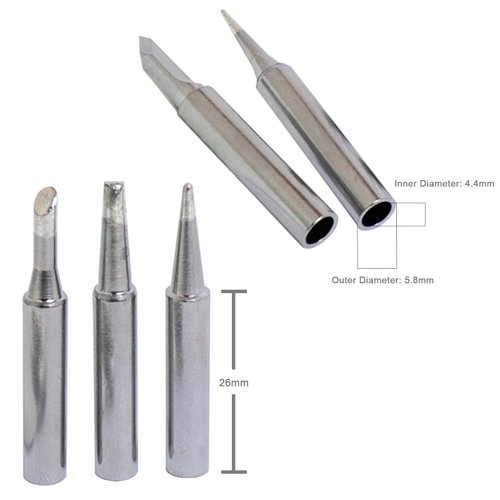 Kaseamu 5pcs 900m Soldering Iron Tips, Premium Soldering Tips for Hakko, Aoyue, Yihua, Vastar, Sywon, Atten, Quick, Ryobi, Tabiger, X-Tronic and SOAIY Soldering Station.