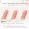 Vishine 15ML Crystal Jelly Sheer Pink Transparent Gel Nail Polish Gel Polish Translucent Soak Off UV LED Gel Nail Polish Clear Color Home DIY ManicureNail Salon #12