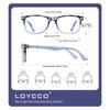 Loycco 4 Pack Computer Reading Glasses Blue Light Blocking Anti Eyestrain Flexible Lightweight Square Readers for Women Men