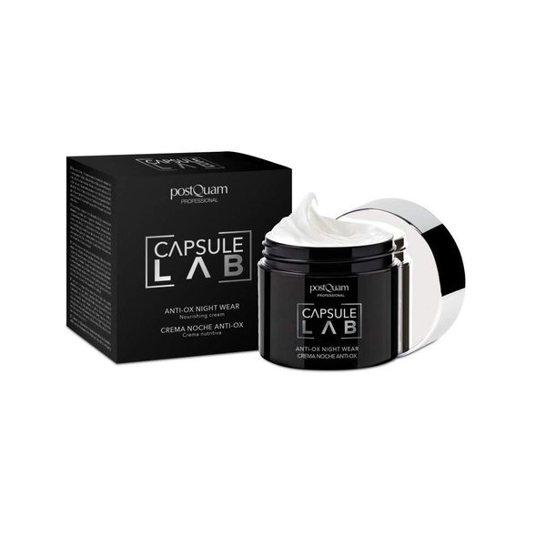 POSTQUAM Professional Capsule Lab Anti-Ox Night Wear 50ml – Spanish Beauty - Protects The Skin - Smooth And Velvety - Softness And Smoothness To The Skin - Hyaluronic Acid - Vitamin C
