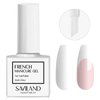 SAVILAND French Gel Nail Polish: 1PC 10 ML White Gel Polish Easy French Smile Line in 5s French Tip Nail Tool French Nails U V LED Gel French Tip Nail Art Nail Supplies for Starter Professional Gift