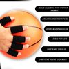 30 Pieces Finger Sleeves with 1 Storage Bag, Thumb Splint Brace Support Protector Breathable Elastic Finger Tape for Pain Relief Arthritis Trigger Finger Sports Basketball Baseball (Beige, Black)