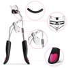 WLLHYF Beauty Eyelash Curler Kit Professional Eye Lashes Curler Metal Makeup Tool with Built-in Comb Eye with 10 Replacement Refill Pads for Women Girl Get Dramatically Curled Eyelashes