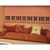 Piano Keys Wall Decal Sticker. Musical Instrument Decor. - Black, 10" x 72". Easy to Apply & Removable.