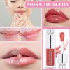 Unyoke Hydrating Lip Glow Oil-Lip care oil- Lip Oil Tinted for Lip Care and Dry Lips-Prevents Dry Cracked-Non-sticky Big Brush Head-Lip Plumping -Lip Oil gloss tinted-007