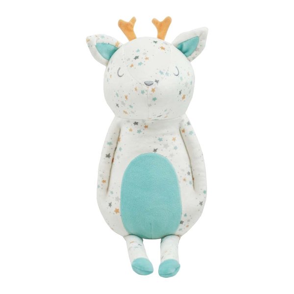 GooseWaddle Super Soft Printed Plush Adorable Stuffed Animal for Kids, Baby Dolls, and Reindeer Lovers for Playtime and Cuddles (8" When Sitting) (Leo Reindeer)