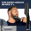 Arkam Beard Straightener for Men - Original Heated Beard Brush Kit w/Anti-Scald Feature, Dual Action Hair Comb and Travel Bag for Short to Medium Beards -Costume Accessories and Grooming Gifts for Men
