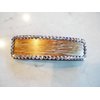 Metallic gold and silver hand painted crystal hair clip clamp barrette