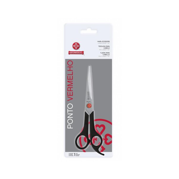 Mundial 663-7 Red Dot Lightweight 7-1/2-Inch Barber Shears, hair accessories for perfect haircut (tijera leve para cortar pelo)