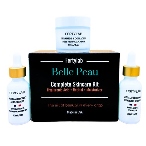 Profesional Skincare Set – Complete Skin Booster Kit - Pure Retinol - Hyaluronic Acid - Moisturizer with ceramide and Collagen - set completo para la piel de la cara - todo en uno para tu piel .