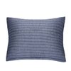 ELEGANT LIFE HOME Cotton Yarn Dyed Chambray Collection Cotton Fill Channel Stitch Washed King Pillow Sham Blue Color, 20’’ x 36’’+1.75’’ Flange (1Piece)