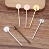 20 Pcs Hair Bobby Pins Hair Clips with Blank Round Tray Hair Pins Hairpin Cabochons Bases for DIY Crafts Silver