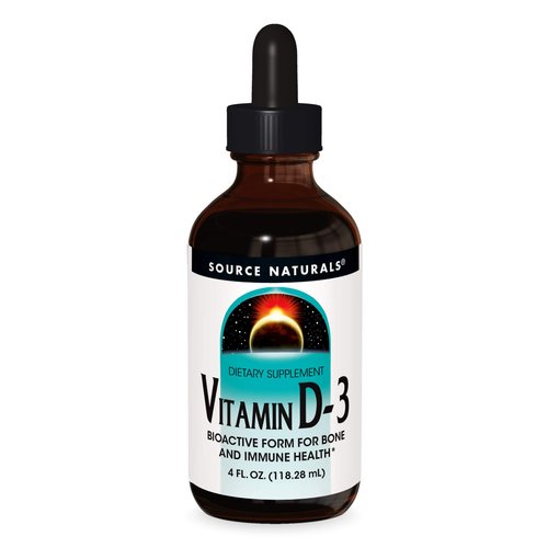 Source Naturals Vitamin D-3 Liquid Drops 2000 iu Supports Bone & Immune Health - 4 Fluid oz