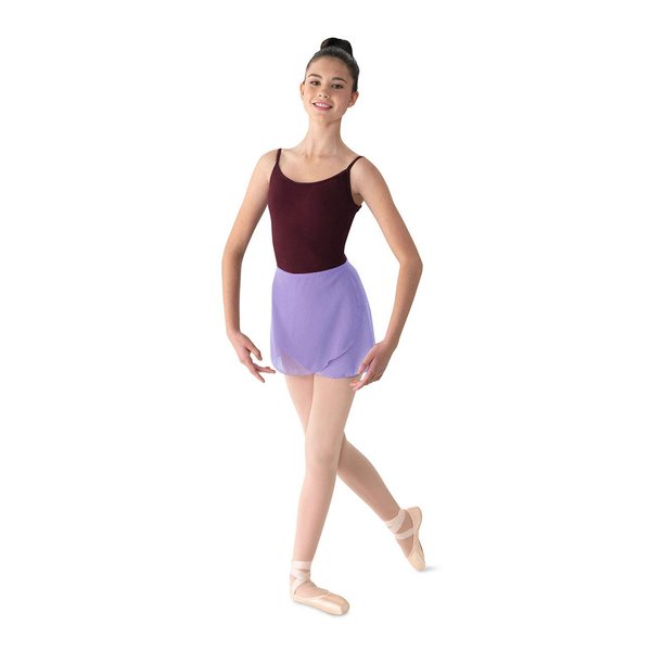 Mirella Women's Georgette Wrap Dance Skirt, Lilac, One Size