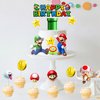 WEERSHUN Super Bros Cake Topper for Birthday Party, Fun Kid's Party Cupcake Decoration, Super Brother Birthday Party Supplies 14Pcs