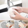 E-KNOW Soap Saver Pouch, Soap Bag Body Scrubber for Bar Soap or Soap Lift, Body Exfoliator Sponge for Bath or Shower, 4 Pack Soap Bag + 3 Piece Soap Lift Soap Saver Pads.