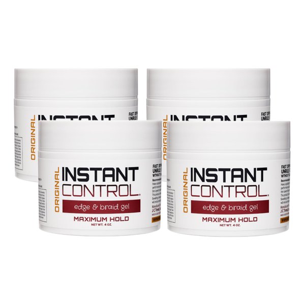 JC's Instant Control Edge & Braid Gel (Pack of 4)