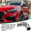 2pcs Diesel Heater Exhaust Pipe, Stainless Steel 24mm Parking Air Heater Exhaust Pipe Tube Elbow Connector with 4 Clamps for Webasto Eberspacher Diesel Boat Heater 13cm Exhaust Pipes and Tips