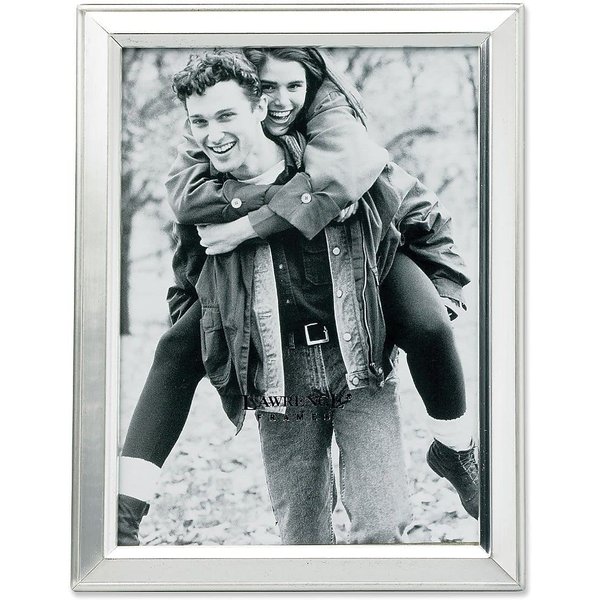 Lawrence Frames Brushed Silver Plated 3 by 5 Metal Picture Frame, Silver