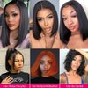 Short Bob Wigs Brazilian Straight Lace Front Wigs Human Hair 13x4 Lace Front Bob Wigs 150% Density Pre Plucked with Baby Hair 8inch