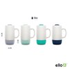 Ello Jane 18oz Ceramic Travel Mug with Handle, Splash-Resistant Slider Lid and Built-in Coaster, Perfect for Coffee and Tea, BPA Free, Dishwasher Safe, Holiday Gift Her Him, Gray