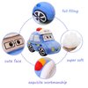 YONLIT Soft Plush Police Car Stuffed Toy Super Cute Blue Squad Car Plushie Excellent Gifts for Kids or Birthday Party 11 Inches (Police Car)