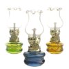 Purism Style- 4 inch Tall Glass Kerosene Oil Lamp Lantern (Set of 3)