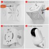 Uogw Baby Monitor Mount Compatible with VAVA Baby Monitor Camera VA-IH006 / VA-IH009 / Hipp Baby Monitor,Adjustable Angle Wall Mount Bracket,Aluminum Alloy Material (White)