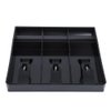 Cash Drawer Register Insert Tray Replacement 3 Bills 3 Coins Money Storage Box 9.6 x 9.6 x 1.4inch to Make Money Well Organized (Black)
