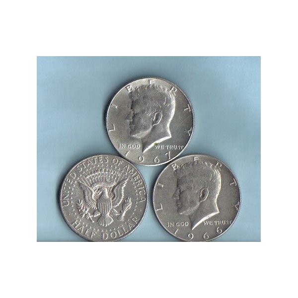 Set of Three 40% Silver Kennedy Halves