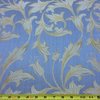 Jacquard Damask Bloom Brocade Fabric 118'' Wide (Baby Blue/Gold)