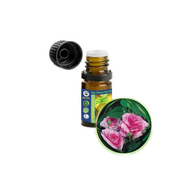 5ml (1/6oz) Rose Otto - Rose Petal Essential Oil (Bulgarian Damascus Rosa Damascena) - Pure, Undiluted, Uncut, Steam-distilled, Solidifies