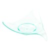 Restaurantware 3 x 3 Inch Dessert Plates 100 Small Cocktail Plates - Asymmetrical Shooting Star Design Seagreen Plastic Disposable Appetizer Plates Holds Sauces And Dips For Parties