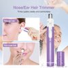 TOUCHBeauty Ear Nose Hair Trimmer for Women,Painless Nose Hair Removal,Metal Cover, Safe Cutter System, Mini Pen-Sized, Battery Powered Violet Color 0656