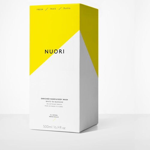 NUORI Enriched Hand & Body Wash| Lightweight, Moisturizing, Antioxidant Protection, All Natural Skincare, 500 ml / 16.9 fl oz