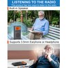 ZHIWHIS Portable Radio, AM FM Stereo Receiver, DSP Small Pocket Radios Operated by AA Batteries, Digital Clock/Presets/Start Timer/Sleep Timer for Walking/Running ZWS-903