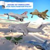 Crelloci 5 Pack Army Airplane Toys Set Military Fighter Jet Die Cast Plane Metal Aircraft Toy, Pull Back Play Vehicle Aircraft Gift for Kids Boys Girls Children 3+ Years Old