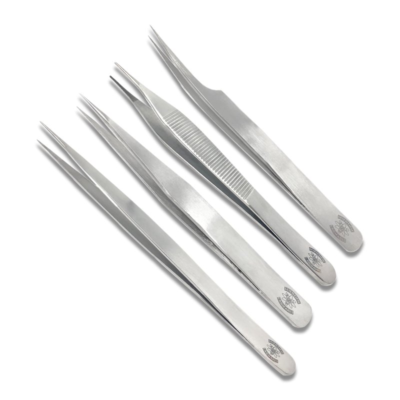 Scientific Labwares Precision Toolkit: 4-Piece Set with Tweezers and ...