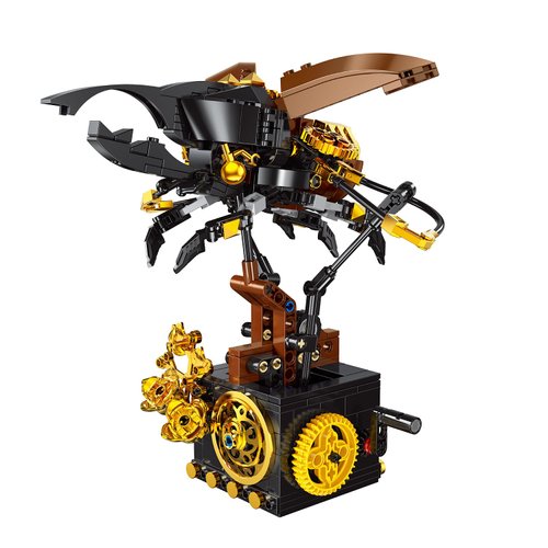 UNCLE BRICK Insect Collection Animal Building Set,Bug Easter Party Favors,Insects with Linkable Components,Toys Crossing,Home Or Office Décor Sets for Boys 8-14,Compatible with Lego Insects(Beetle)