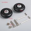 Mtsooning 2 Sets Luggage Wheel Replacement Kit, 60x17mm Rubber Swivel Caster Wheels, Suitcase Bearings Repair Wheels with Screws Axles Wrench Bearings,Inline Outdoor Skate Wheels